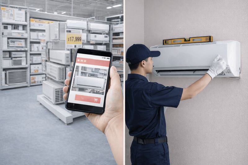 買冷氣別只看價格！大型賣場與網購的風險與正確安裝選擇